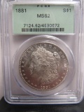 1881 Morgan US Silver Dollar PCGS MS62