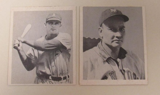 (2) 1948 Bowman Baseball Cards; #25 Barney McCoskey #9 Walker Cooper