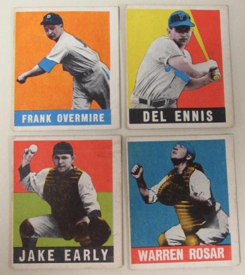 Lot (4) 1949 Leaf Baseball Cards