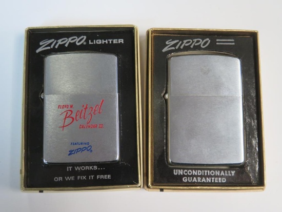 Lot of (2) Vintage Zippo Lighters, MIB
