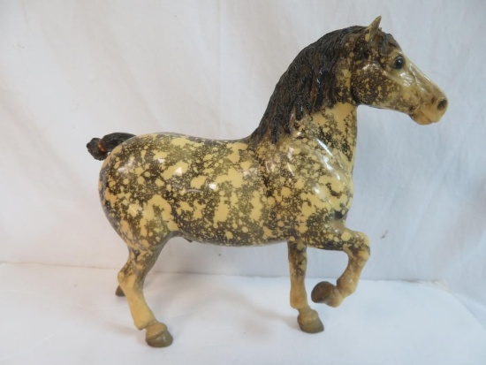Early Signed Breyer Dapple Grey/Yellow Clydesdale Horse