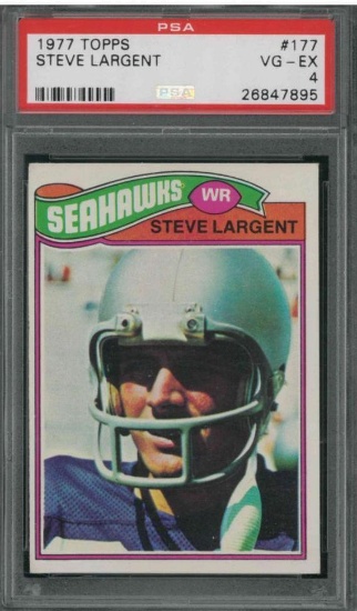 1977 Topps Football #177 Steve Largent RC Rookie Card PSA 4
