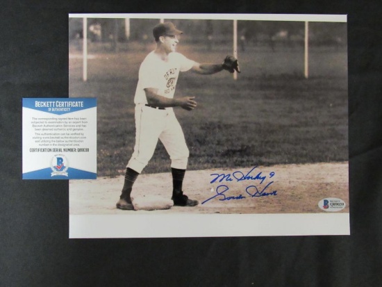 Rare Signed Gordie Howe Red Wings Softball Game 8x10 Photo. Beckett COA