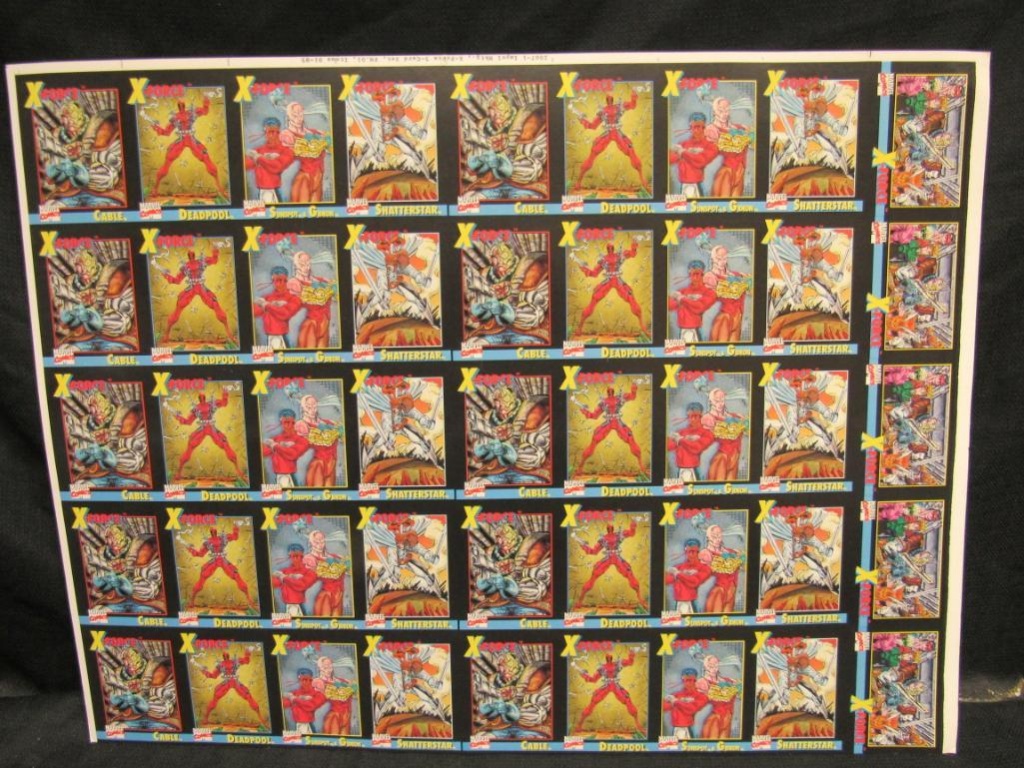 Rare 1991 Impel X-Force Uncut Sheet Trading Cards Deadpool Rookie Card HOT  | Art, Antiques & Collectibles Collectibles Sports Memorabilia Sports Cards  | Online Auctions | Proxibid