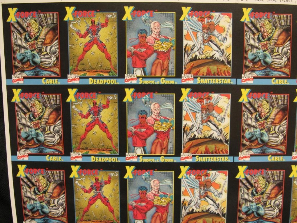 Rare 1991 Impel X-Force Uncut Sheet Trading Cards Deadpool Rookie Card HOT  | Art, Antiques & Collectibles Collectibles Sports Memorabilia Sports Cards  | Online Auctions | Proxibid