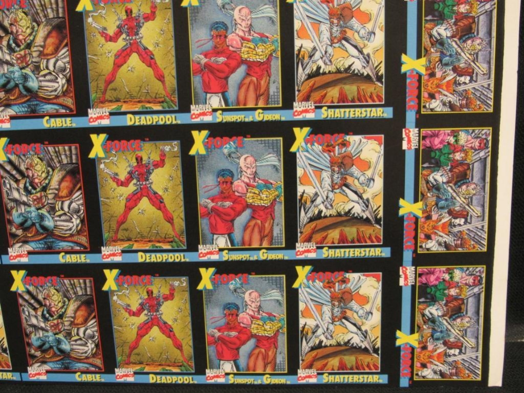 Rare 1991 Impel X-Force Uncut Sheet Trading Cards Deadpool Rookie Card HOT  | Art, Antiques & Collectibles Collectibles Sports Memorabilia Sports Cards  | Online Auctions | Proxibid