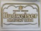 Vintage Budweiser Draught Beer Reverse Painted Glass Sign