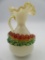 Antique Victorian Art Glass Vase with Applied Decoration