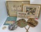 Estate Found Collection of Antique 1930's Dionne Quintuplets Items Inc. Calendars, Paper Fans, and