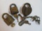 Lot of (3) Antique Locks Inc. Hurd, Edison, W.B.