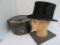 Original Vintage Kilgore & Hurd (Detroit, MI) Black Top Hat w/ Box