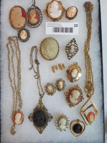 Case Lot of Antique & Vintage Cameo Jewelry