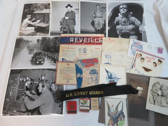 Estate Found Collection of WWII Era Ephemera Inc. Photos, Patriotic Covers +