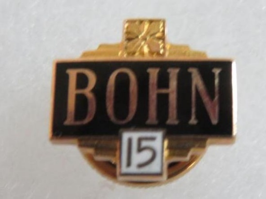 Vintage Bohn 10K Gold 15 Yr. Service Award Pin