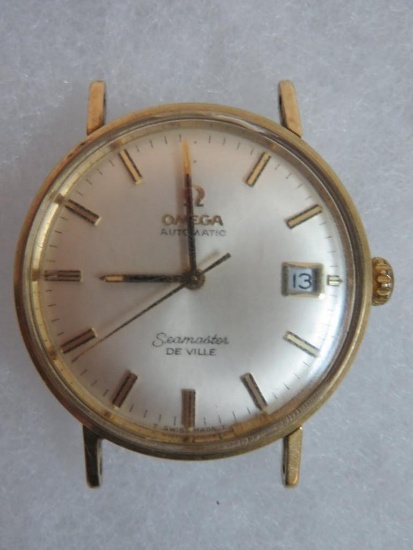 Vintage 14K Gold Omega Seamaster De Ville 25 yr. General Motors Retirement Watch