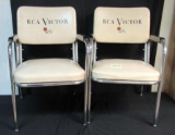 Rare Pair of 1950's NOS RCA Victor Chromcraft Armchairs