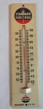 Excellent Antique Standard Oil Metal Advertising Thermometer