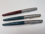 Lot of (3) Vintage Parker 45 Fountain Pens