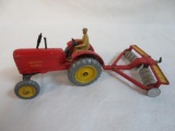 Vintage Dinky Toys Massey Harris Tractor w/ Driver & Disc