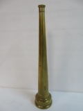 Vintage Solid Brass Fire Hose Nozzle, 11.5