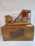 Amazing Large J. Chein #275 Tin Wind Up Roller Coaster, MIB