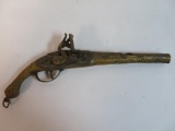 Excellent Brass Replica Flintlock Dueling Pistol