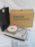 Vintage Singer (Model HE2200) Battery Operated Portable Phonograph, MIB