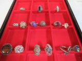 Lot of (16) Vintage Sterling Silver Rings