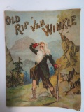 Antique Old Rip Van Winkle Children's Linen Book