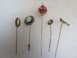 Lot of (5) Antique Stick Pins