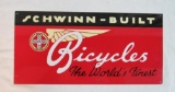 Original Schwinn Built Bicycles Metal Advertising Dealership Sign