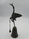 Antique 19th Century Japanese Bronze Bird Bell