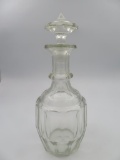 Antique 1930's Cut Glass Crystal Decanter