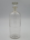Antique Apothecary Glass Bottle with Stopper
