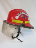 Original Lapeer Captain Fire Helmet w/ Face Shield