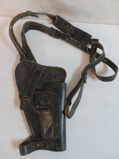 WWII Era US Colt .45 Leather Shoulder Holster