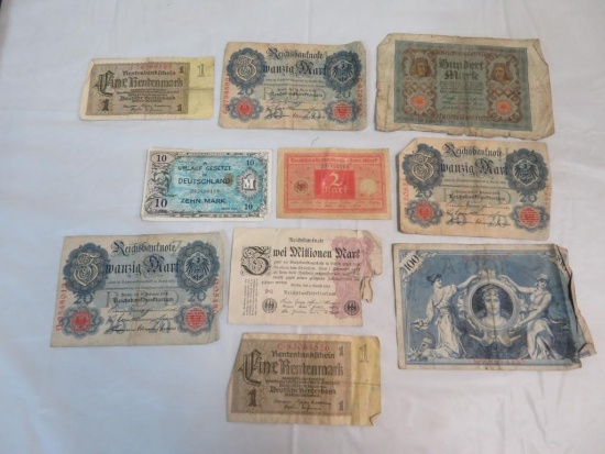 Grouping of Early German Paper Currency