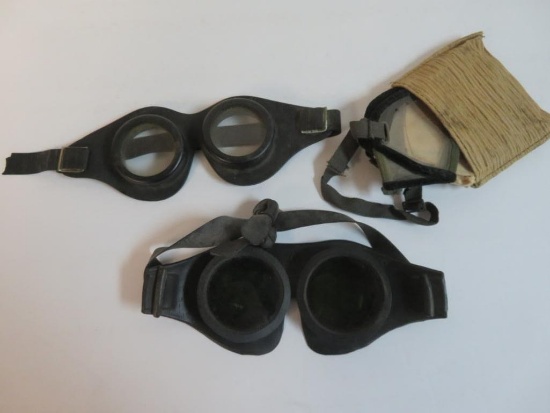 Lot of (3) Pair of WWII German Goggles