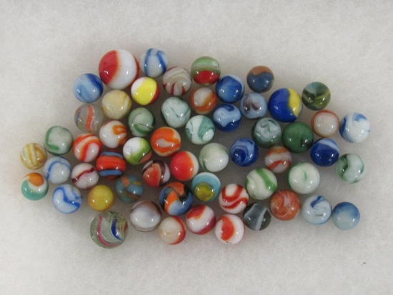 Grouping of Antique Estate Found Marbles as Shown