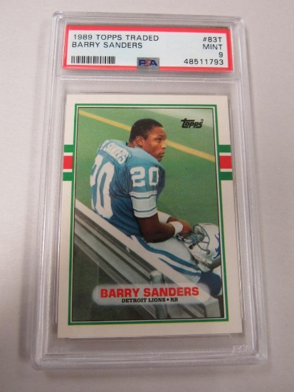 1989 Topps Traded #83T Barry Sanders RC Rookie Card PSA 9 Mint