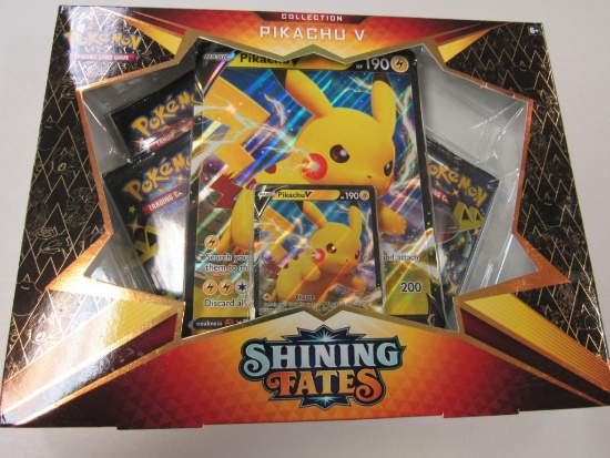 Pokemon Shining Fates Pikachu V Special Sealed Box w/ Booster Packs
