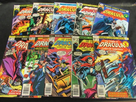 Tomb of Dracula Marvel Bronze Age Lot (10)