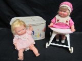 (2) Vintage 1960's Ideal Thumbelina Dolls w/ Extras