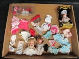 Grouping of Vintage 1960's Pee Wee Pocket Dolls