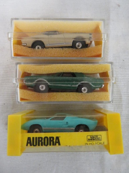 Lot (3) Vintage Aurora HO Scale T-Jet Slot Cars