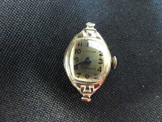 Beautiful Vintage Gotham 17 Jewel 10K Gold Ladies wrist watch (no Band)