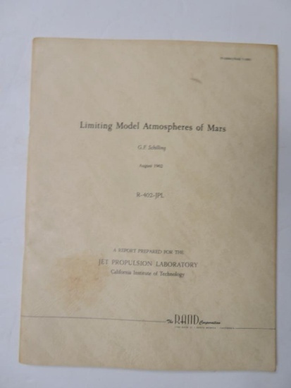 (Mars) 1962 RAND Corp Report