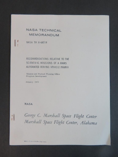 (Mars) NASA (1973) Technical Report