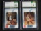 Lot (2) 1989 Collegiate North Carolina Michael Jordan Cards CSG 9 & 8.5
