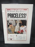 Awesome Framed Red Wings 2002 Stanley Cup Print Signed by Yzerman & Scotty Bowman JSA